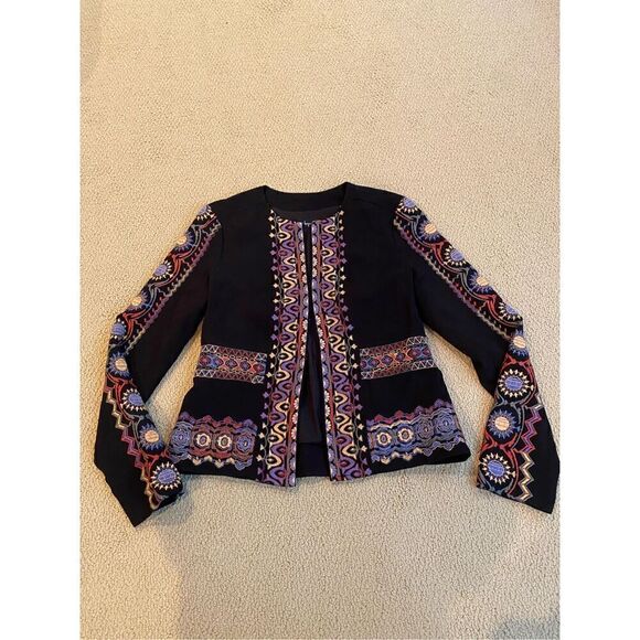 Nanette Lepore Embroidered Jacket size 4 - Picture 1 of 7